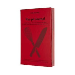 Journal Moleskine Passion Recipe, capa dura, grande, vermelho escarlate
