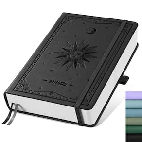Caderno de anotações EMSHOI Blank 320 páginas A5 100gsm de couro