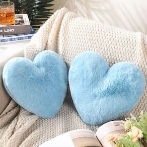 Almofada Marsui Fluffy Heart Shaped Baby Blue (2 unidades)