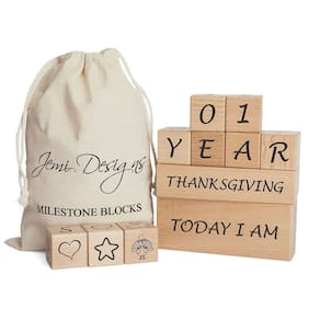 Milestone Blocks Jemi Designs Baby Photography Props Wood