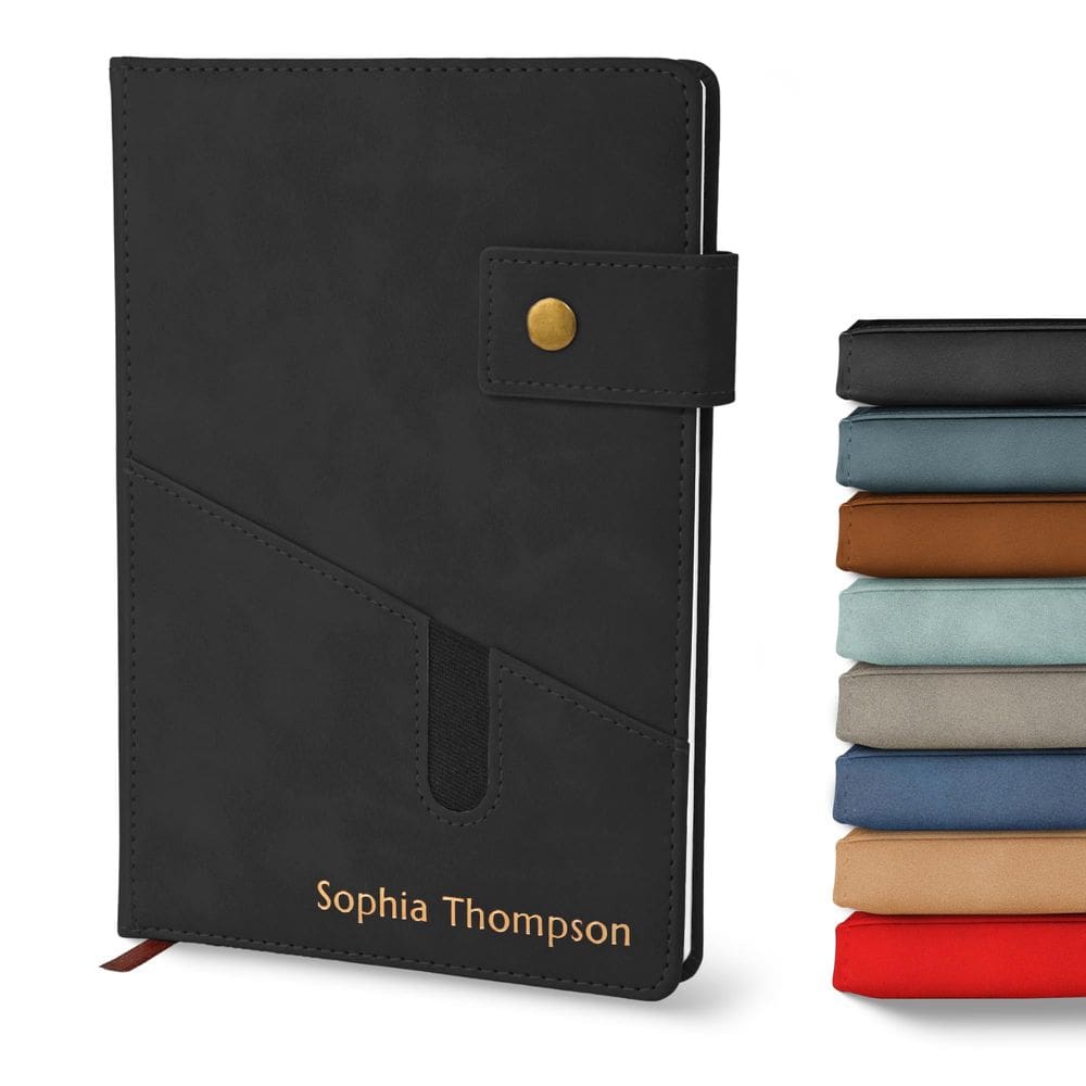 Notebook Promot Diário personalizado forrado em couro A5