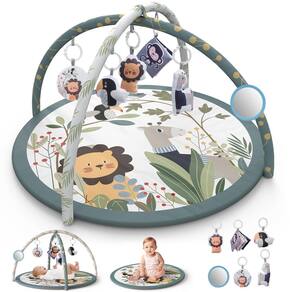 Tapete de ginástica Baby Play PIBLOG Tummy Time com 6 brinquedos sensoriais