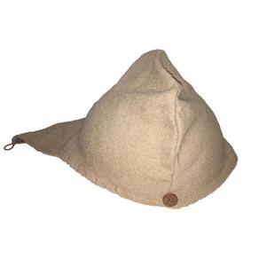 Turbante Para Secar Cabelo Atoalhado Bege Escuro