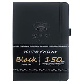 Caderno BUKE Dotted Journal A5 160p 150gsm Sem Sangramento Preto