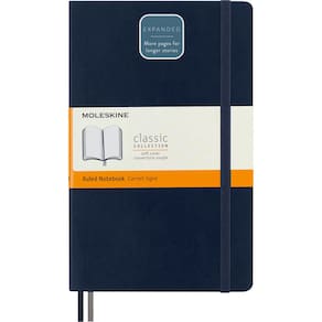 Caderno Moleskine Classic com capa macia expandida azul safira