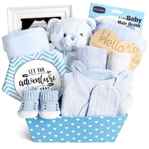 Conjunto de presentes Iaovueby Baby Boy Bear Toys Rattle Blanket Shoes 0+M