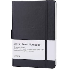 Caderno Lemome Ruled Journal 14,6 x 21 cm em couro sintético 192p