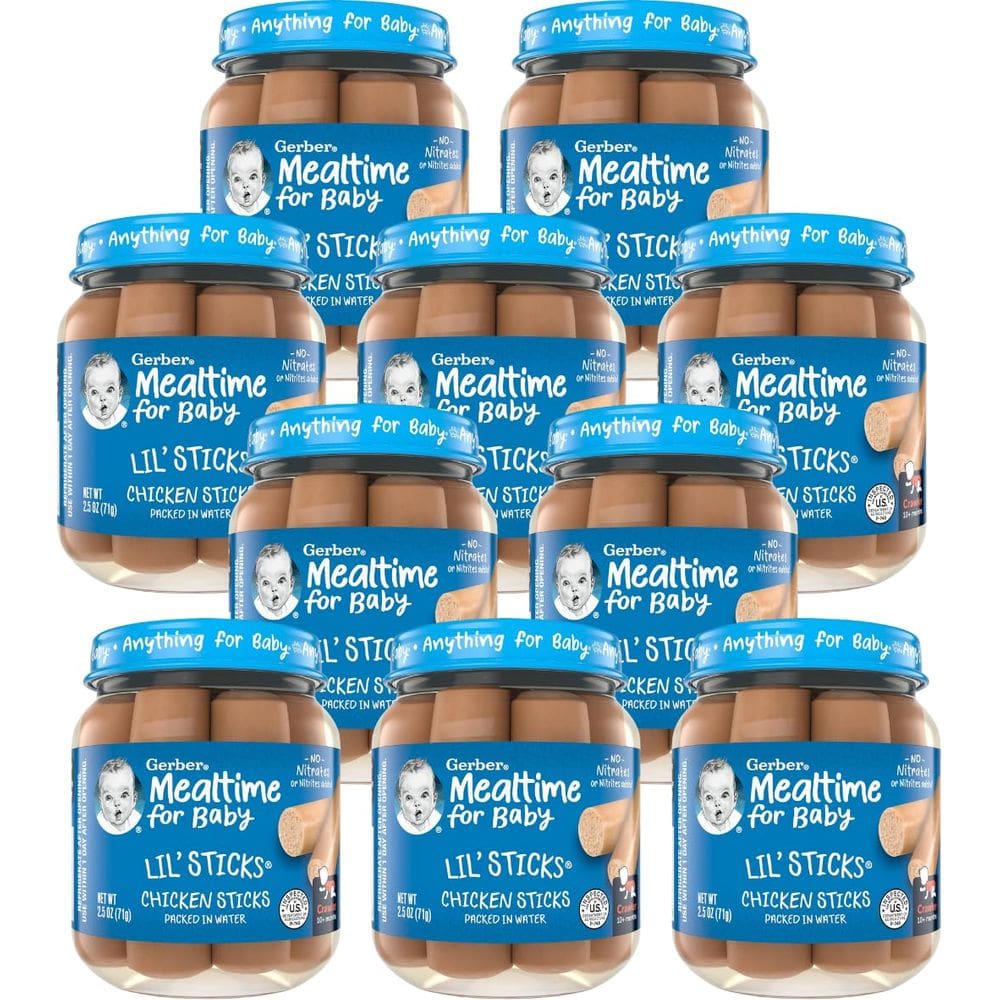 Comida para bebês Gerber Mealtime Lil` Sticks Chicken 10 meses ou mais