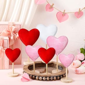 Decorações de Dia dos Namorados Decoração de mesa Wenqik Velvet Heart