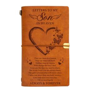 Memorial Leather Journal Vetbuosa Carta ao Filho no Céu