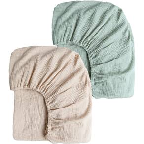 Lençóis de berço Konssy Muslin 100% algodão para berço padrão