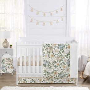 Conjunto de roupa de cama de berço Sweet Jojo Designs Vintage Floral 4 peças