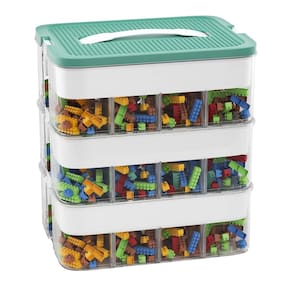Estojo de armazenamento, organizador de brinquedos empilhável POSHIGE, 48 compartimentos