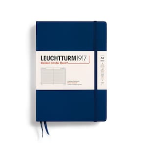 Caderno LEUCHTTURM1917 Capa dura média A5 251 páginas azul marinho