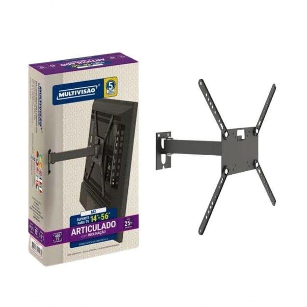 Suporte Articulado P- Tv De 14 A 56 Bi M2 Preto Multivisao [f086]