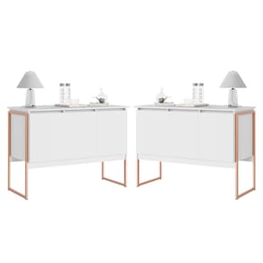Jogo de Buffets Modernos Verona Branco Cobre