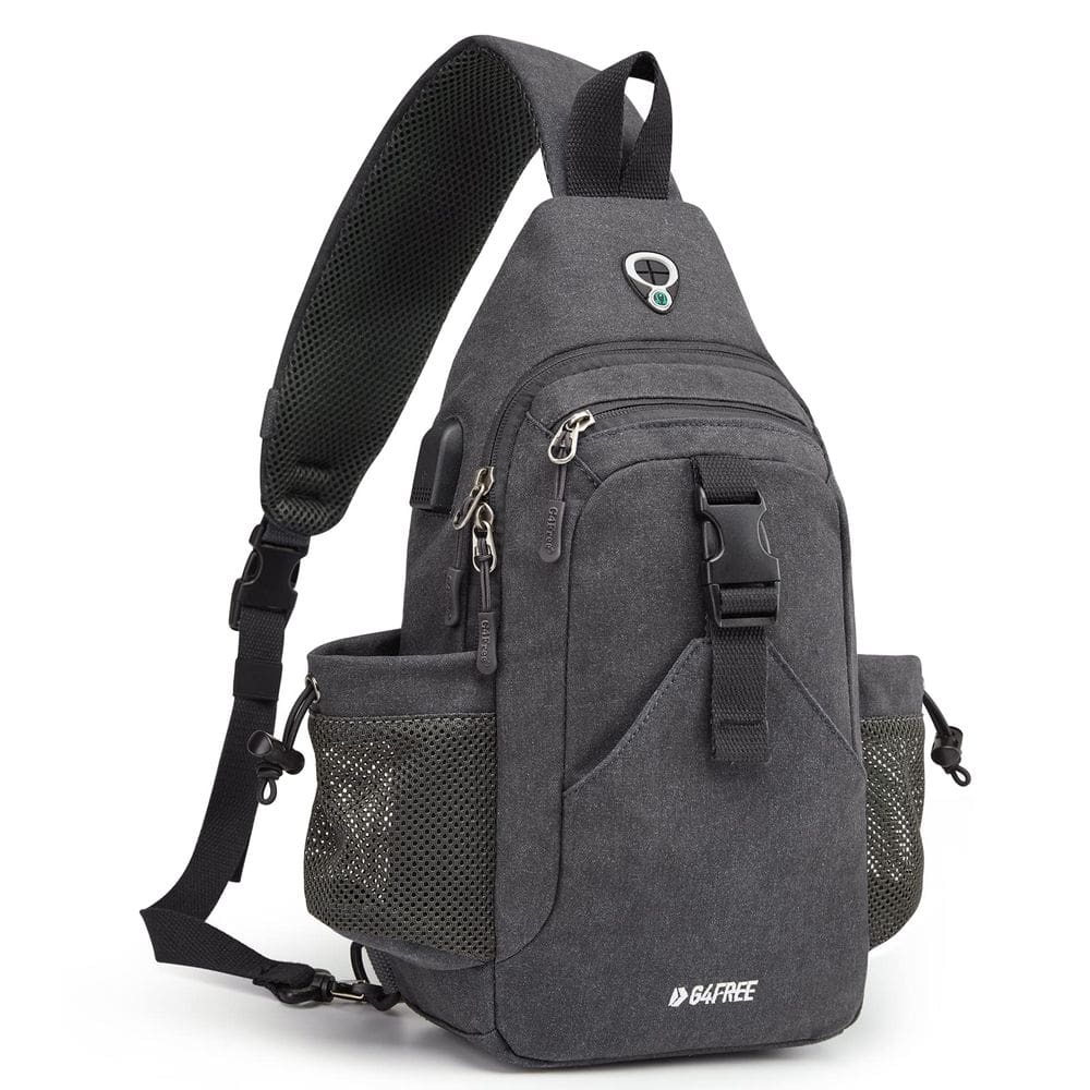 Mochila tiracolo de lona Sling Bag G4Free com bloqueio de RFID