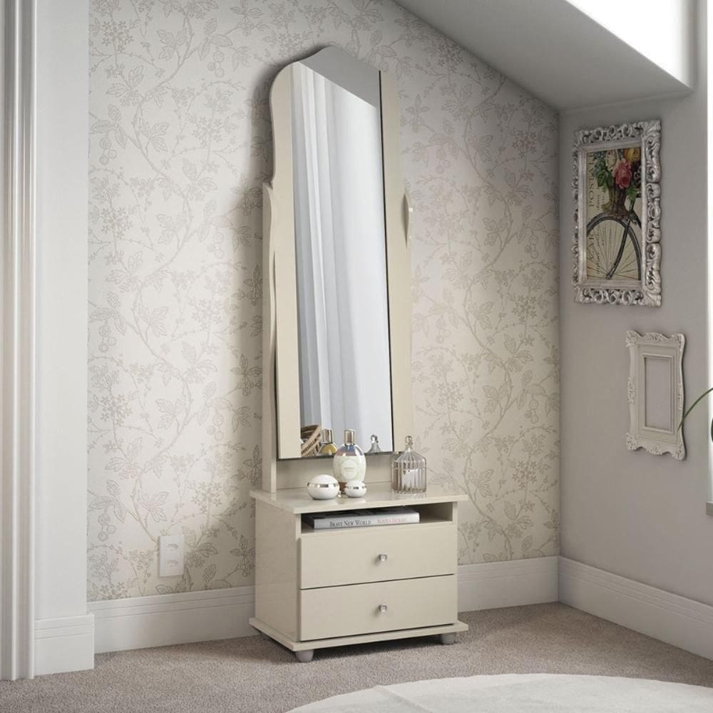 Toucador Espelho Gavetas Estiva Off White