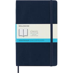 Caderno Moleskine Classic com capa macia azul safira grande