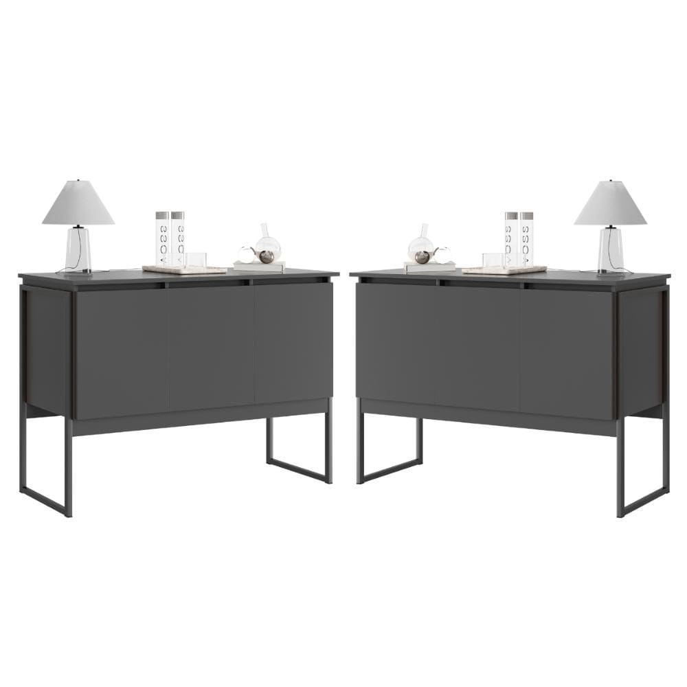 Jogo de Buffets Modernos Verona Preto Onix
