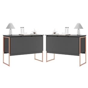 Jogo de Buffets Modernos Verona Preto Cobre