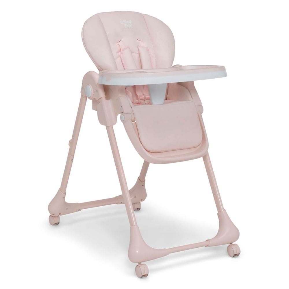Cadeira alta Delta Children Little Folks 2 em 1 SlimFold Pink