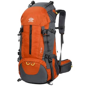 Mochila de caminhada WoneNice 50L impermeável com capa de chuva