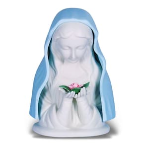 Luz noturna William J. Hirten Madonna azul com rosa 18cm