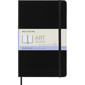 Caderno de esboços Moleskine Art, capa dura, grande, preto, 104 páginas