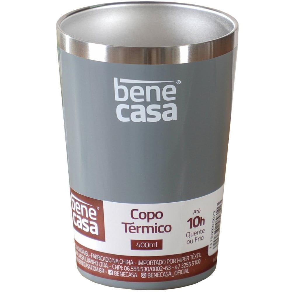 Copo Térmico para Bebidas Sem Tampa 400ml