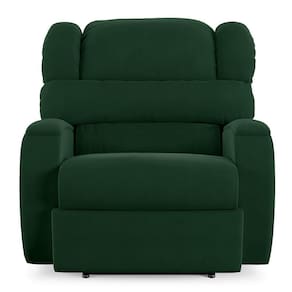 Poltrona Do Papai Reclinável Napoli Power Elétrica Massagem Veludo Fh1 Verde