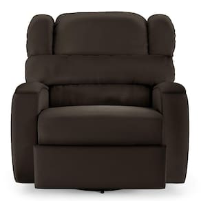 Poltrona Do Papai Reclinável Napoli Glider Giratória Pu Fh1 Marrom