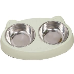 Comedouro Tigela Dupla com Tigela Removível 26x17cm