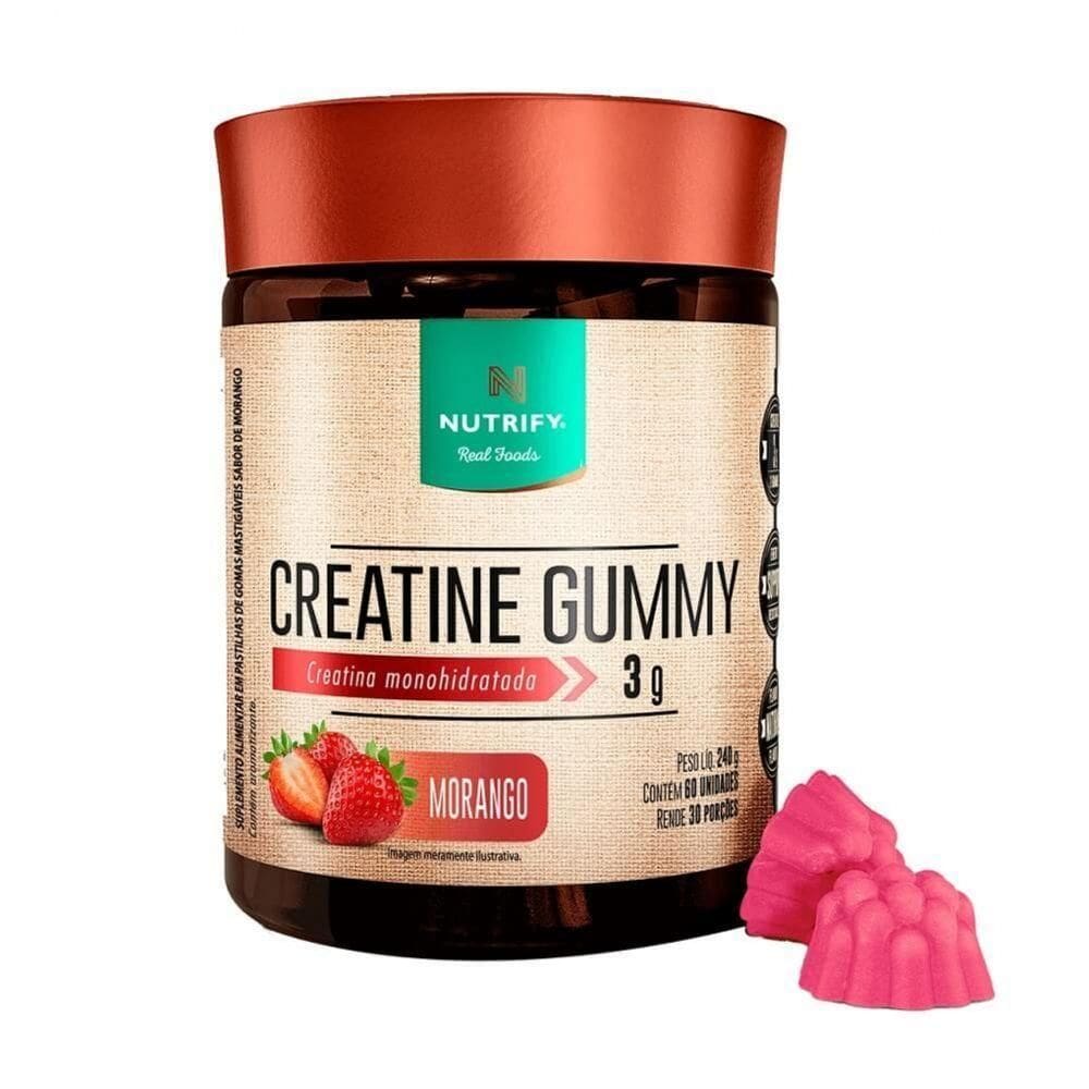 Creatine Gummy 3g (60 Gomas) - Sabor: Morango