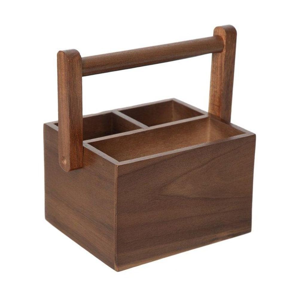 Porta Talher Home Style Acacia 20 cm