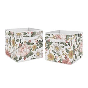 Caixas de cubos de armazenamento Sweet Jojo Designs Vintage Floral x2