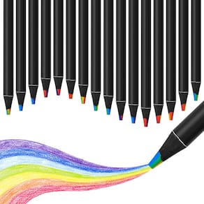 Lápis de cor KUCHEY 7 em 1 Rainbow 16 unidades pré-afiados