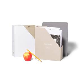 Caixa de lembrança de anos escolares Savor Deluxe encadernada em tecido