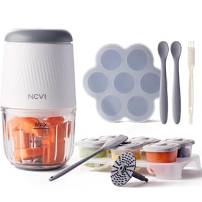 Conjunto de vidro NCVI Puree para processador de alimentos para bebês com 8 lâminas de 300 mL