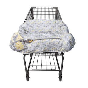 Capa de carrinho de compras Boppy Sunshine Yellow/Grey 6-48 meses