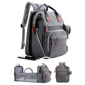 Mochila para fraldas ISMGN com estação de troca de fraldas Deep Grey