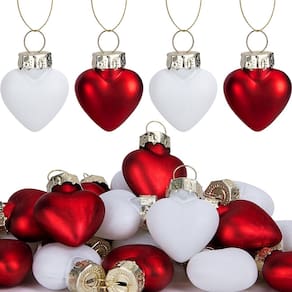 Ornamentos em forma de coração para o Dia dos Namorados, 24 unidades