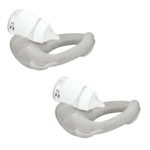 Suporte para mamadeira Dolreme Self Feeding, pacote com 2 unidades, cinza
