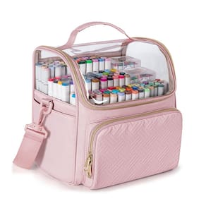 Estojo organizador de marcadores Rexmica Large para 180 marcadores rosa