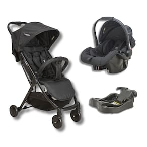 Carrinho De Bebe Road Preto + Bebe Conforto Cozycot (416) + Base- Kiddo
