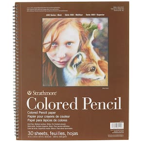 Bloco de papel Strathmore Colorida Pencil Spiral 11x14-30 folhas