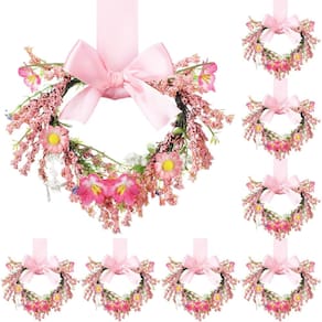Conjunto de grinaldas Thiccywoov, 8 pacotes de 15 cm, mini rosa, Dia dos Namorados