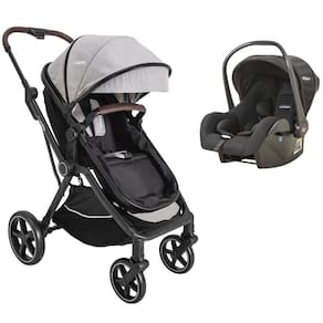 Carrinho Nomad Melange Grafite + Bebe Conforto Casulo (415Npp) - Kiddo