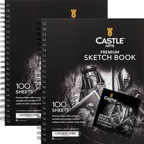 Caderno de esboços Castle Art Supplies Premium 23 cm x 30 cm 200 folhas