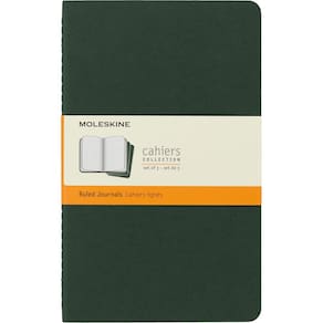 Jornal Moleskine Cahier, capa mole, verde murta, 80 páginas